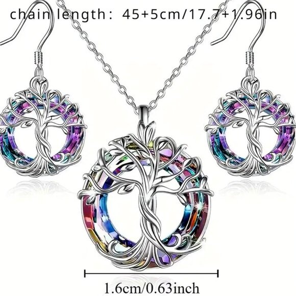 Various Jewelry - 4/20 Tree Of Life Jewelry - Earrings and Necklace